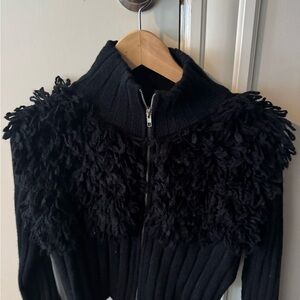 India Boutique Black Textured Jacket